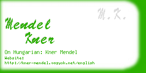 mendel kner business card